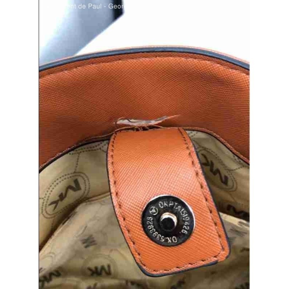 Michael Kors Hamilton Medium East West Satchel Bag in Burnt Orange Great Cond. - Picture 8 of 10